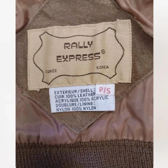 Rally Express Vintage Leather And Knot Sweater Jacket Size  Small - Picture 7 of 10